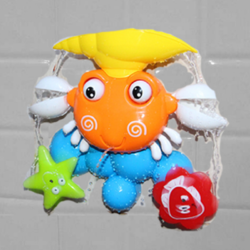 Baby Crab Windmills Bath Toy Faucet Plastic Wash Toys Spray Water Fun 4