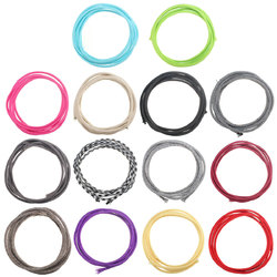 5M Vintage Colorful Twist Braided Fabric Cable Wire Electric Pendant Light Accessory