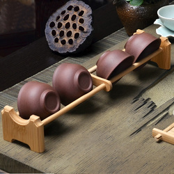Natural Bamboo Tea Cup Holder Single Layer Tea Cup Holder Kungfu Tea Accessaries 3 Natural Bamboo Tea Cup Holder Single Layer Tea Cup Holder Kungfu Tea Accessaries - Image 3
