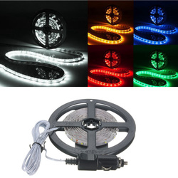 3M 300 SMD 3528 LED Flexible Strip Light Cigarette Charger Cars Trucks Dashboards Decor DC12V