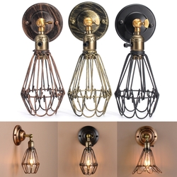 E27 Loft Metal Retro Vintage Rustic Sconce Wall Light Edison Lamp Bulb Fixture 2