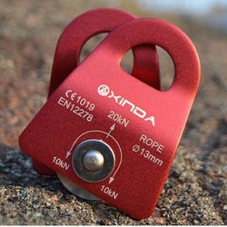 Xinda 20KN Mountain Rock Climbing Mobile Pulley Single Side For 13mm Rope Gear Tool 5 Xinda 20KN Mountain Rock Climbing Mobile Pulley Single Side For 13mm Rope Gear Tool - Image 5