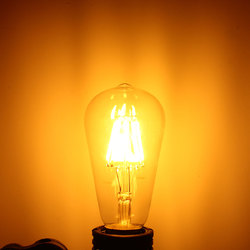 E27 ST58 8W Warm White COB LED Filament Retro Edison LED Bulbs AC110V / AC220V 1