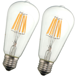 E27 ST58 8W Warm White COB LED Filament Retro Edison LED Bulbs AC110V / AC220V 3