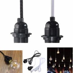 2.5M Cord E27/E26 Edison Pendant Light Holder Hanging Lamp Socket US Plug Adapter Switch 2