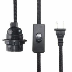 2.5M Cord E27/E26 Edison Pendant Light Holder Hanging Lamp Socket US Plug Adapter Switch 5
