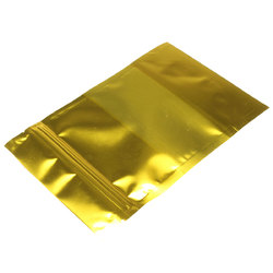 100pcs Gold Aluminum Foil Stand Up Bags Zip Lock Mylar Pouches With Window Food Grade 3 100pcs Gold Aluminum Foil Stand Up Bags Zip Lock Mylar Pouches With Window Food Grade - Image 3