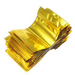 100pcs Gold Aluminum Foil Stand Up Bags Zip Lock Mylar Pouches With Window Food Grade 6 100pcs Gold Aluminum Foil Stand Up Bags Zip Lock Mylar Pouches With Window Food Grade - Image 6
