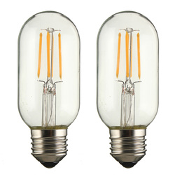 Dimmable E27 E26 T45 4W Warm White COB LED Filament Retro Edison LED Bulbs 110V / 220V 5