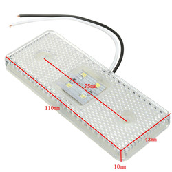 4 LED 24V Truck Trailer Lorry Side Marker Light Lamp Amber White Red 2 4 LED 24V Truck Trailer Lorry Side Marker Light Lamp Amber White Red - Image 2