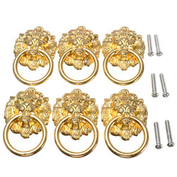 6Pcs Retro Metal Alloy Lionhead Model Door Wardrobes Handle 4 6Pcs Retro Metal Alloy Lionhead Model Door Wardrobes Handle - Image 4