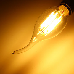 E14 6W Pure White Warm White COB Edison Filament Candle Light Bulb AC110V 2 E14 6W Pure White Warm White COB Edison Filament Candle Light Bulb AC110V - Image 2