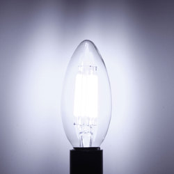 E14 6W Pure White Warm White COB Edison Filament Candle Light Bulb AC110V 4