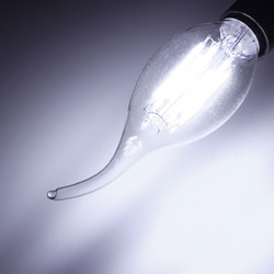 Dimmable E14 6W COB 600Lm Edison Filament Bulb LED Light Candle AC 110V 5