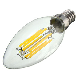 Dimmable E14 6W COB 600Lm Edison Filament Bulb LED Light Candle AC 110V 7 Dimmable E14 6W COB 600Lm Edison Filament Bulb LED Light Candle AC 110V - Image 7