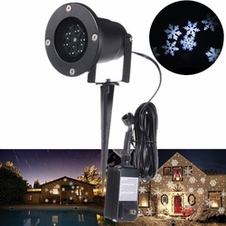 LED Snowflake Landscape Projector Light Outdoor Garden Yard Holiday Xmas Lamp Christmas Decorations Clearance Christmas Lights 2