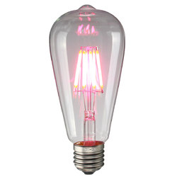 E27 ST64 8W RGB Edison Rereo Glass 800Lm Vintage Incandescent Light Lamp Bulb AC220V 7