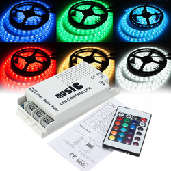 24 Keys RGB LED Strip Music Sound 3 Channel IR Remote Controller Dimmer DC12-24V 1