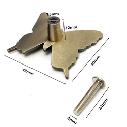 Butterfly Cabinet Handles Kitchen Furniture drawer pull knob With Screws 3 Butterfly Cabinet Handles Kitchen Furniture drawer pull knob With Screws - Image 3