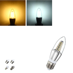 E27 E14 E12 B22 B15 6W 35 SMD 2835 LED Cone Candle Warm White Pure White Light Lamp Bulb AC85-265V 1