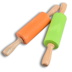 Non-Stick Silicone Rolling Pin Kitchen Pastry Dough Flour Bread Cooking Bakeware Tool 2 Non-Stick Silicone Rolling Pin Kitchen Pastry Dough Flour Bread Cooking Bakeware Tool - Image 2