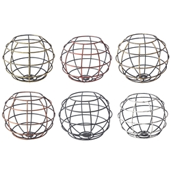 Iron Vintage Ceiling Light Fitting Lamp Bulb Sphere Shape Cage Bar Cafe Lampshade 2