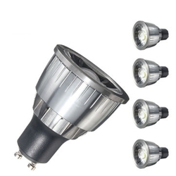 Dimmable GU10 5W 550Lm LED Pure White Warm White Plastic&Aluninum Spot Lightting Bulb AC110V AC220V 1
