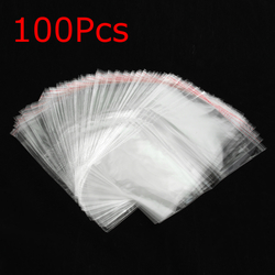100Pcs Resealable Transparent Cellophane Opp Bag With Self Seal Strip 2