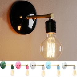 Loft Industrial Retro Vintage Sconce Wall Lamp Light Bulb Holder Bedroom Fixture 1