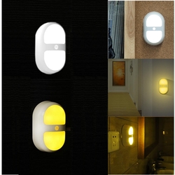LED Night Light Human Motion Induction Sensor Control Lamp Battery For Bedroom Bathroom 1