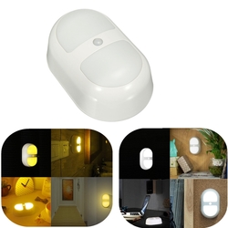 LED Night Light Human Motion Induction Sensor Control Lamp Battery For Bedroom Bathroom 6 LED Night Light Human Motion Induction Sensor Control Lamp Battery For Bedroom Bathroom - Image 6