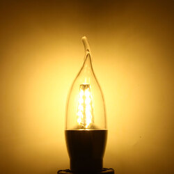 85-265V 4W E27 E14 B22 E12 25 SMD 2835 430Lm Silvery LED Candle Light Bulb Pure White Warm White 2 85-265V 4W E27 E14 B22 E12 25 SMD 2835 430Lm Silvery LED Candle Light Bulb Pure White Warm White - Image 2