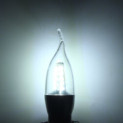 85-265V 4W E27 E14 B22 E12 25 SMD 2835 430Lm Silvery LED Candle Light Bulb Pure White Warm White 3 85-265V 4W E27 E14 B22 E12 25 SMD 2835 430Lm Silvery LED Candle Light Bulb Pure White Warm White - Image 3