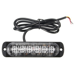 18W 6 LED Car Strobe Lights Bar 12V-24V Emergency Warning Flashing Lamp Amber/White/Amber+White 1