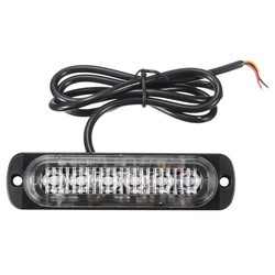 18W 6 LED Car Strobe Lights Bar 12V-24V Emergency Warning Flashing Lamp Amber/White/Amber+White