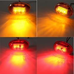 Yellow Red Clear Lens LED Side Marker Lights for Ford F-350 Series Pickup Kit 3