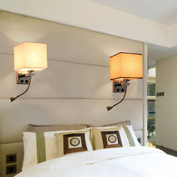 E27 Cloth Modern LED Wall Lamp Sconce Light for Hallway Bedroom Bedside 3