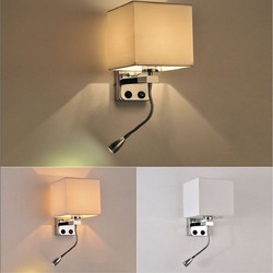 E27 Cloth Modern LED Wall Lamp Sconce Light for Hallway Bedroom Bedside 4