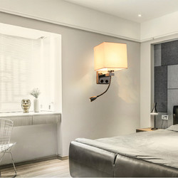 E27 Cloth Modern LED Wall Lamp Sconce Light for Hallway Bedroom Bedside 5