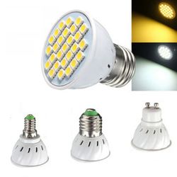 E14 E27 GU10 MR16 4W LED Bulbs SMD 5050 Pure White Warm White Spot Lightt Bulbs 320LM AC110 AC220V 2