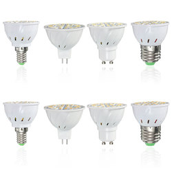 E14 E27 GU10 MR16 AC85-265V 3.5W 24 SMD 5730 Pure White Warm White LED Spot Lightt Bulbs 350LM 2