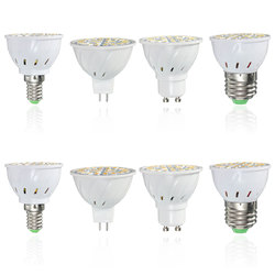 E14 E27 GU10 MR16 AC85-265V 3.5W 24 SMD 5730  Pure White Warm White LED Spot Lightt Bulbs 350LM