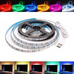 2M Non-Waterproof USB SMD3528 TV Background Computer LED Strip Tape Flexible Light DC5V 1