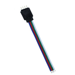 4 Pin Male Connector Cable Wire For 10MM RGB SMD5050 LED Flexible Strip Light 1