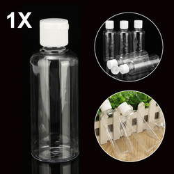 100ml Clear Plastic Bottles For Travel Cosmetic Lotion Container with White Caps 1