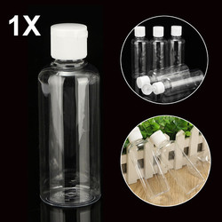 100ml Clear Plastic Bottles For Travel Cosmetic Lotion Container with White Caps 1 100ml Clear Plastic Bottles For Travel Cosmetic Lotion Container with White Caps