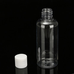 100ml Clear Plastic Bottles For Travel Cosmetic Lotion Container with White Caps 3 100ml Clear Plastic Bottles For Travel Cosmetic Lotion Container with White Caps - Image 3