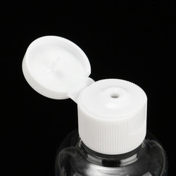 100ml Clear Plastic Bottles For Travel Cosmetic Lotion Container with White Caps 4 100ml Clear Plastic Bottles For Travel Cosmetic Lotion Container with White Caps - Image 4