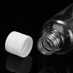 100ml Clear Plastic Bottles For Travel Cosmetic Lotion Container with White Caps 5 100ml Clear Plastic Bottles For Travel Cosmetic Lotion Container with White Caps - Image 5