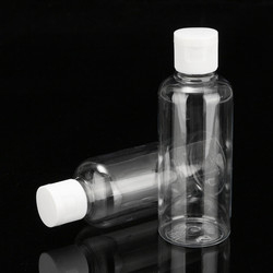 100ml Clear Plastic Bottles For Travel Cosmetic Lotion Container with White Caps 6 100ml Clear Plastic Bottles For Travel Cosmetic Lotion Container with White Caps - Image 6